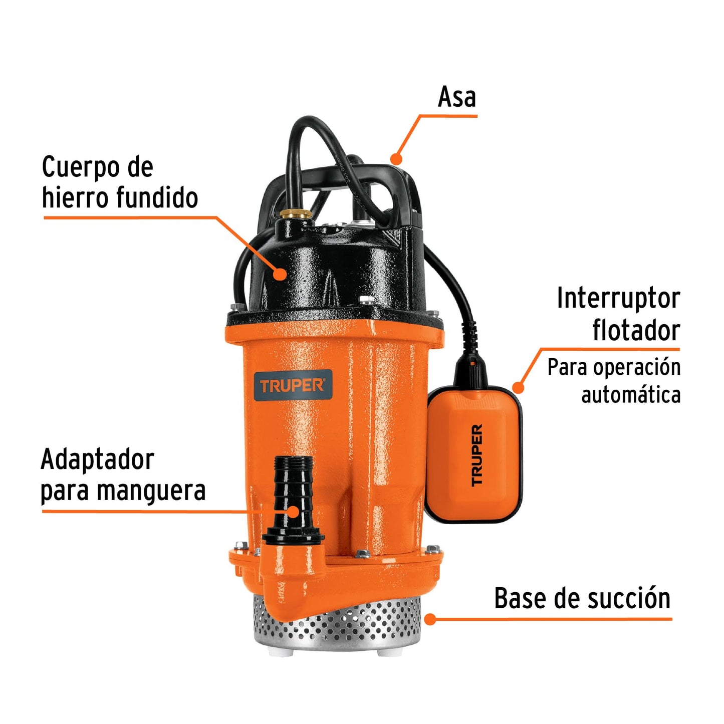 Bomba sumergible uso rudo 3/4 HP