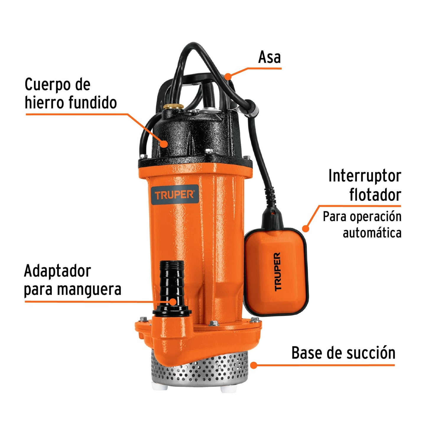 Bomba sumergible uso rudo 1/2 HP